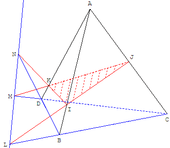 geometrie dans l'espace - triangle section plane d'un tétraèdre - copyright Patrice Debart 2006