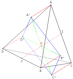 geometrie dans l'espace - projection d'un tetraedre - copyright Patrice Debart 2006