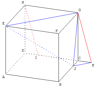 geometrie dans l'espace - droite parallèle à un plan - preuve par incidence