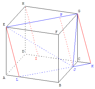 geometrie dans l'espace - droite parallèle à un plan - preuve par incidence