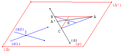 geometrie dans l'espace - utiliser une configuration du plan