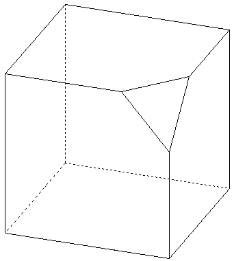 geometrie dans l'espace - cube tronqué - copyright Patrice Debart 2006
