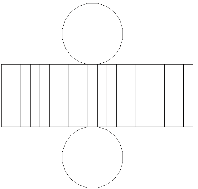 geometrie dans l'espace - patron cylindre - copyright Patrice Debart 2006