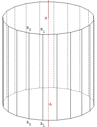 geometrie dans l'espace - polyèdre approximation d'un cylindre - copyright Patrice Debart 2006