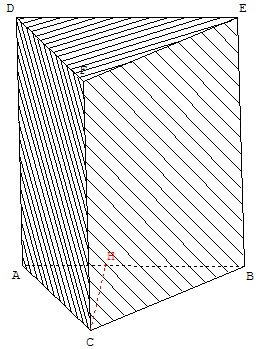 geometrie dans l'espace - prisme de base triangulaire - copyright Patrice Debart 2006