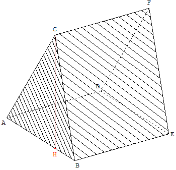 geometrie dans l'espace - prisme de base triangulaire - copyright Patrice Debart 2006