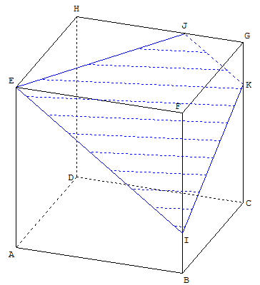 geometrie dans l'espace - trapèze comme section du cube - copyright Patrice Debart 2001