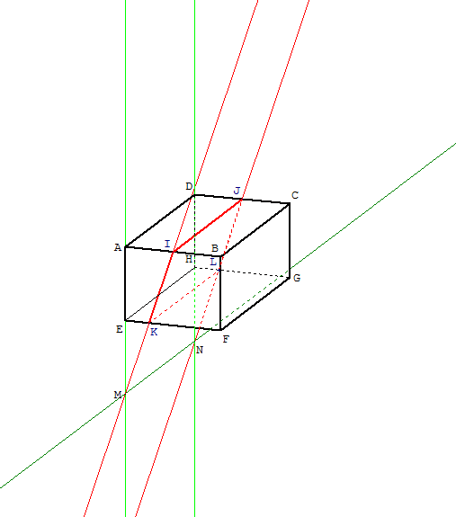 geometrie dans l'espace - intersection de deux plans - copyright Patrice Debart 2004