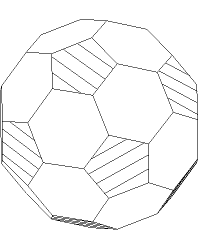 polyèdre de l'espace - ballon de football - copyright Patrice Debart 2007