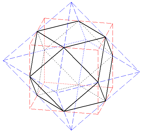 polyèdre de l'espace - cube et octaèdre fortement tronqués - copyright Patrice Debart 2007