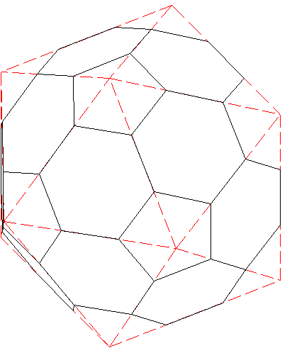 polyèdre de l'espace - icosaèdre tronqué - copyright Patrice Debart 2007