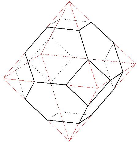 polyèdre de l'espace - octaèdre tronqué - copyright Patrice Debart 2007