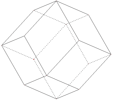 polyèdre de l'espace - solide dont les 12 faces sont des losanges - copyright Patrice Debart 2007