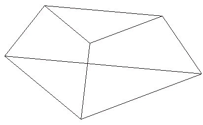 polyèdre de l'espace - tronc de tétraèdre - copyright Patrice Debart 2007