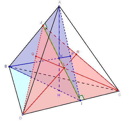 bac S maths 1989 - produit scalaire avec GeoGeba 3D - deux arêtes orthogonales d'un tétraèdre - copyright Patrice Debart 2015