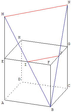geometrie dans l'espace - parallèles dans un cube - copyright Patrice Debart 2004