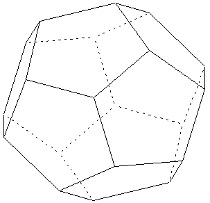 polyèdre de l'espace - solide à 12 faces pentagonales - copyright Patrice Debart 2007