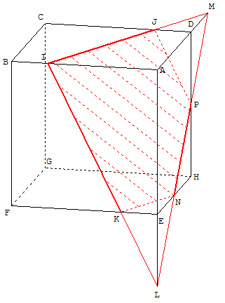 geometrie dans l'espace - figure en perspective d'un cube - copyright Patrice Debart 2009