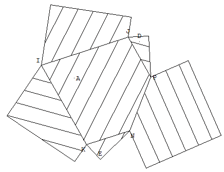 geometrie dans l'espace - patron d'une partie de cube - copyright Patrice Debart 2009