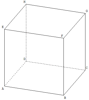 geometrie dans l'espace - cube - copyright Patrice Debart 2002