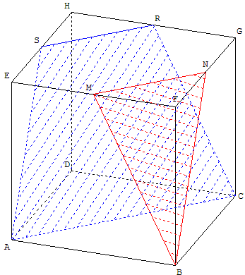 geometrie dans l'espace - sections de cube - copyright Patrice Debart 2002