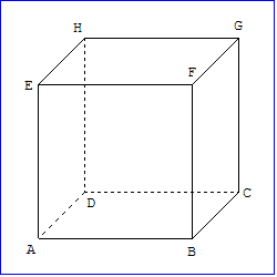 geometrie dans l'espace - projection oblique du cube - copyright Patrice Debart 2005