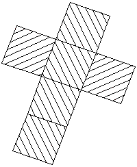 geometrie dans l'espace - patron de cube - copyright Patrice Debart 2005