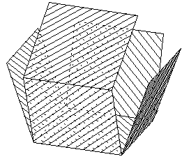 geometrie dans l'espace - patron de cube - copyright Patrice Debart 2005