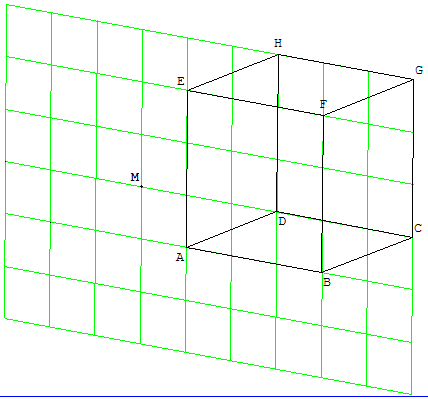 geometrie dans l'espace - cube perdu dans l'espace - copyright Patrice Debart 2007