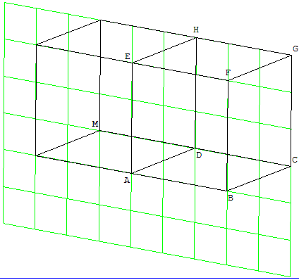 geometrie dans l'espace - 2 cubes perdus dans l'espace - copyright Patrice Debart 2007