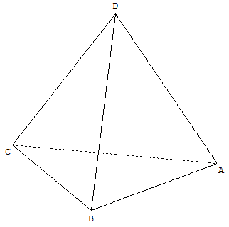 polyèdre de l'espace - solide à 4 faces équilatérales - copyright Patrice Debart 2007