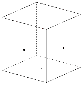 geometrie dans l'espace - cube perce - copyright Patrice Debart 2001