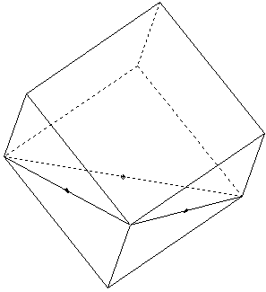 geometrie dans l'espace - cube perce - copyright Patrice Debart 2001