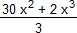 (30 x^2 + 2 x^3)/3