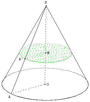 geometrie dans l'espace - cone - copyright Patrice Debart 2001