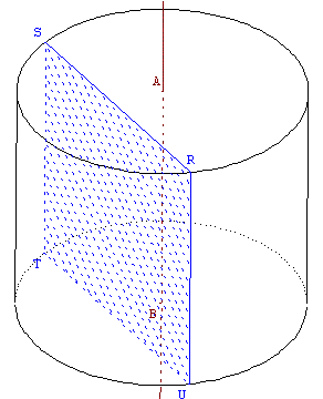 geogebra 3d - section verticale de cylindre - copyright Patrice Debart 2014