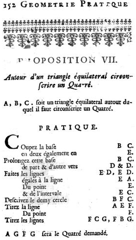 Traité de géométrie-inscrire un triangle équilatéral dans un carré