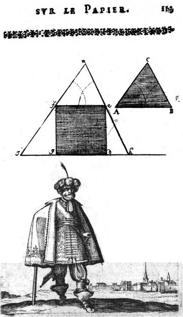 Traité de géométrie-circonscrire un triangle autour d'un carré