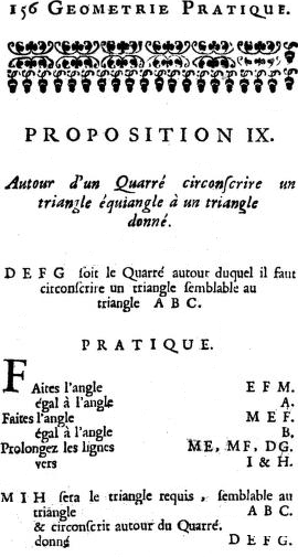 Traité de géométrie-circonscrire un triangle autour d'un carré