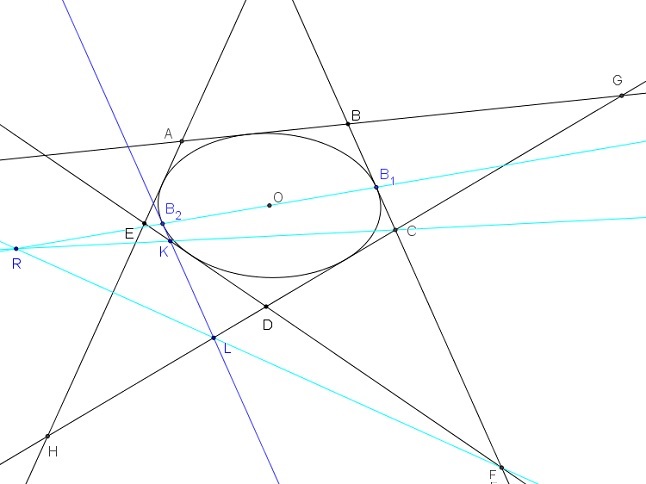 point de contact de l'ellipse à [BC]