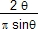 2θ/π sin θ