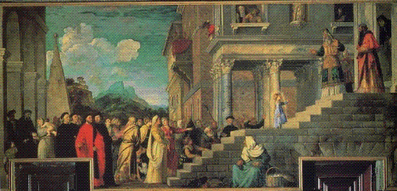 Titien - presentation de la vierge au temple