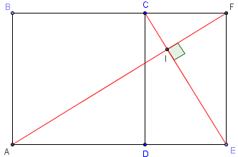 diagonales des rectangles d'or - figure Geogebra - copyright Patrice Debart 2008