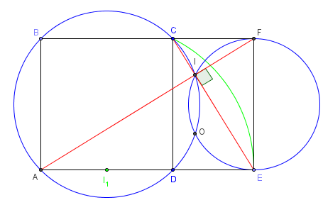 Diagonales des rectangles d'or - figure Geogebra - copyright Patrice Debart 2008