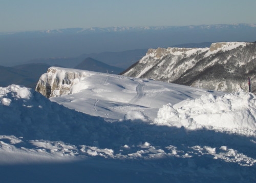 Les crêtes sur le plateau
