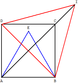 aire en seconde - duplication du triangle equilatéral - copyright Patrice Debart 2009