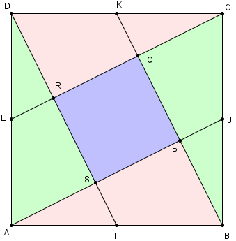 multiplication par cinq de l'aire d'un le carré - copyright Patrice Debart 2016