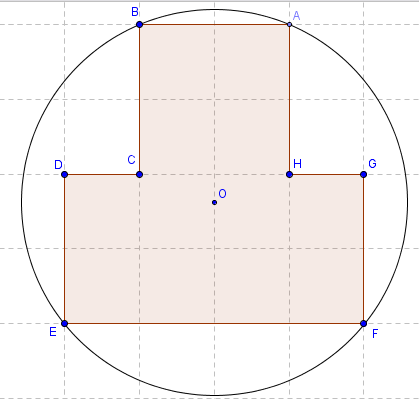 empilement dans le cercle - trois carrés dans un disque - copyright Patrice Debart 2013