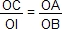 OC/OI=OA/OB