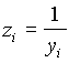 zi=1/yi